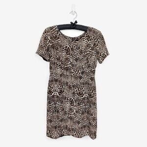 The Kooples Leopard Mini Dress Size M Silk Animal Print Cocktail Party Glam Rock